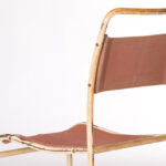 Industrial metal and linen chair - Vampt Vintage Design
