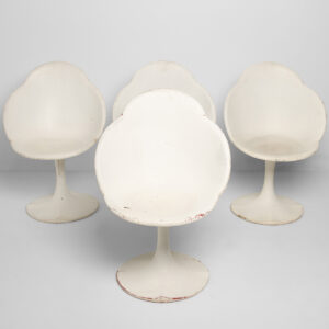 50% OFF - Set of 4 White Tulip Chairs