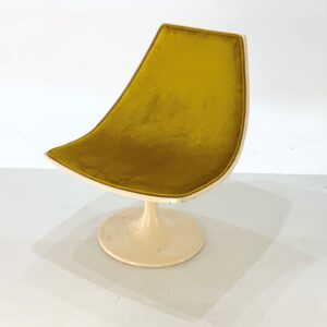 1960s Fibreglass Chair with new Velvet upholstery