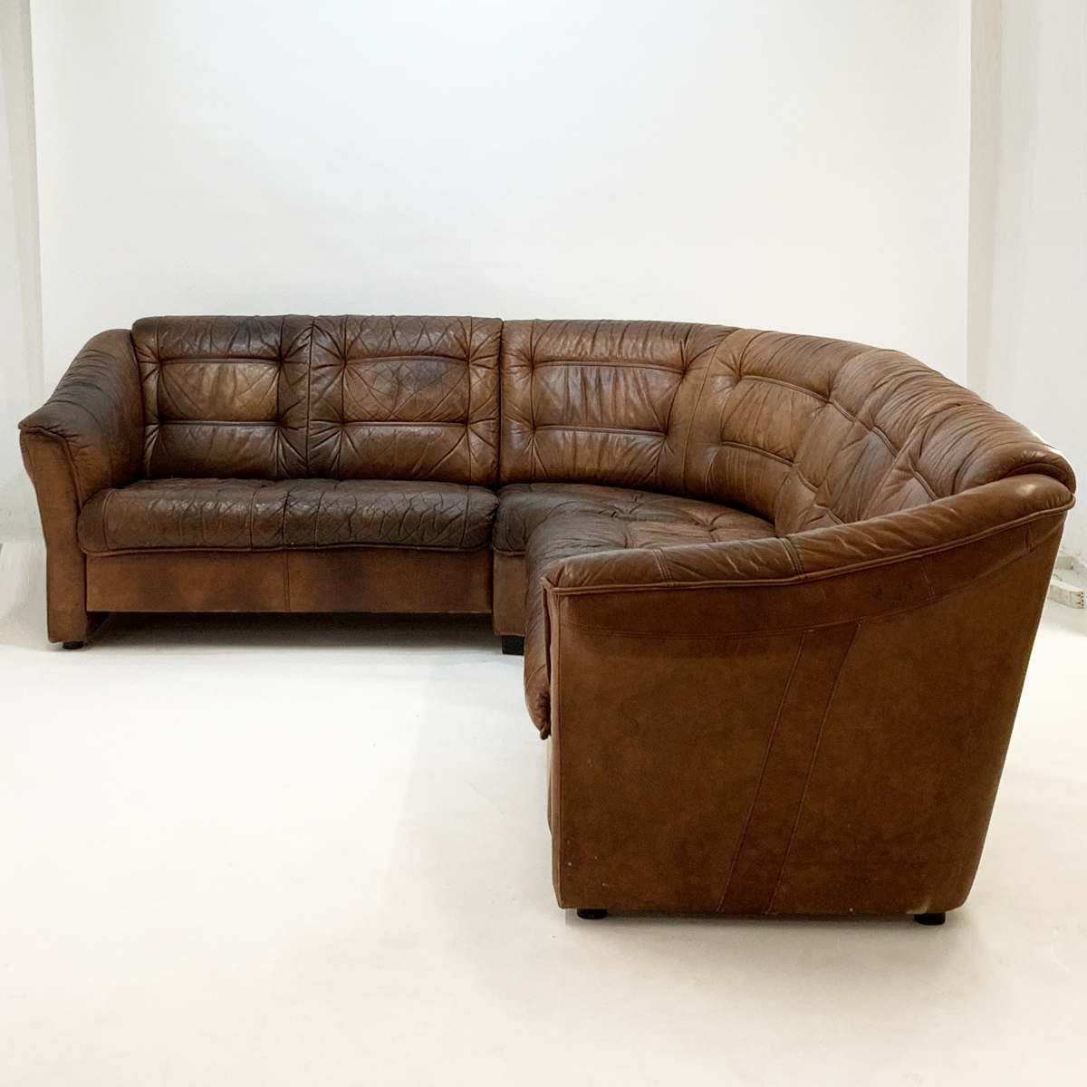 Danish Leather Corner Sofa