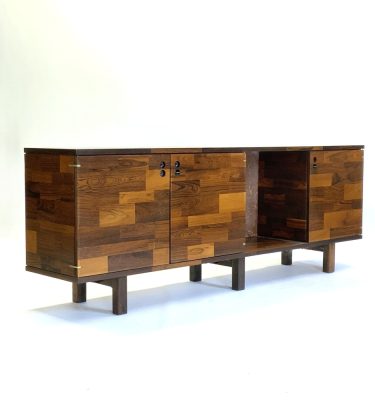 Parquetry Rosewood Sideboard by Jorge Zalszupin. Brazil. Eternity Collections