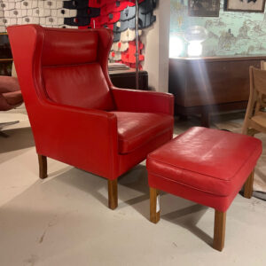 'Lulu' Wingback Chair & Footstool by Stouby