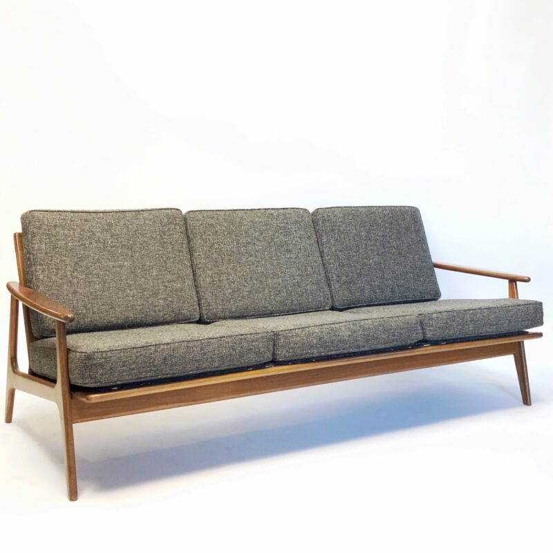 Parker Rattan Back 3 Seater Sofa - Vampt Vintage Design