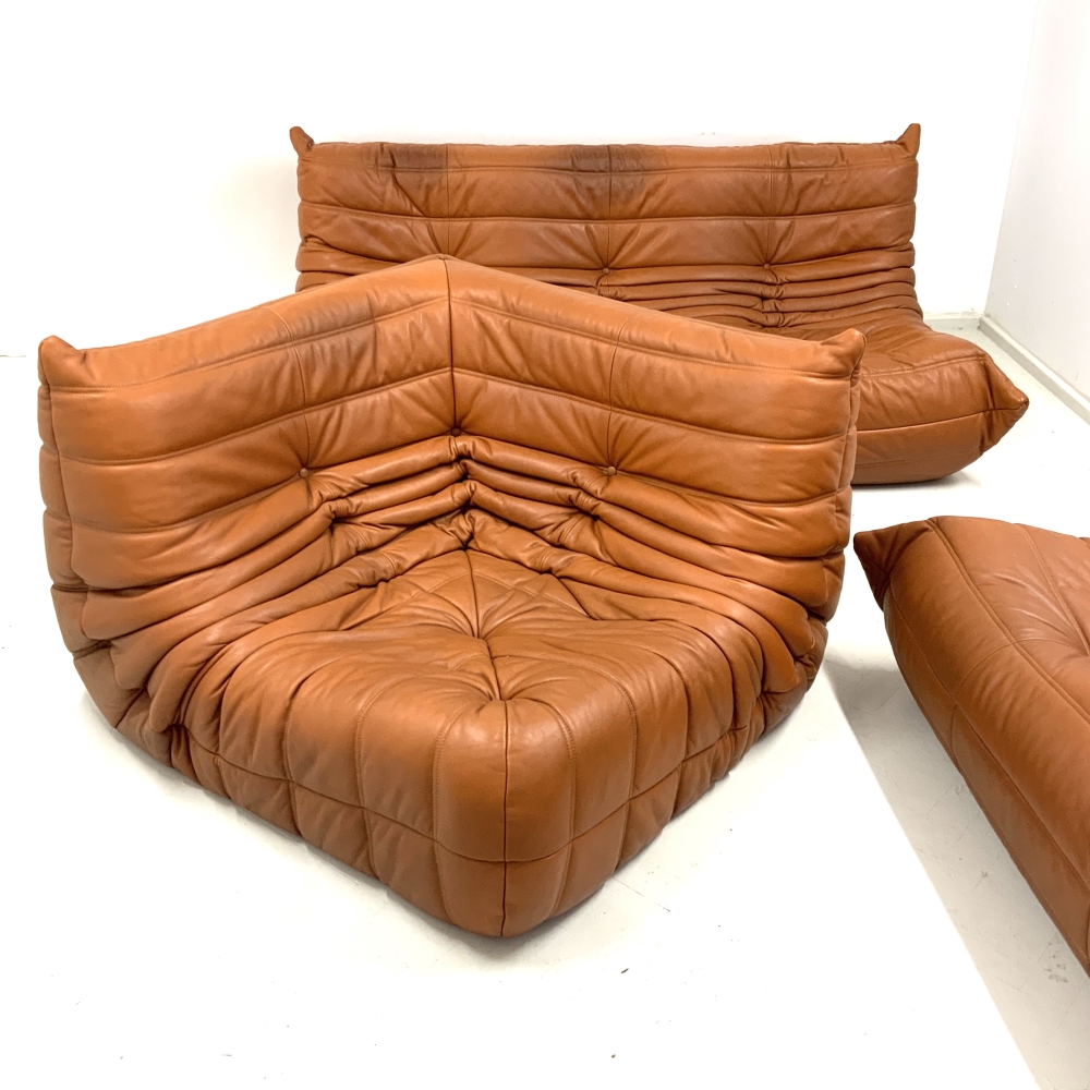 Ducaroy Leather Togo Sofa Loveseat in 2023