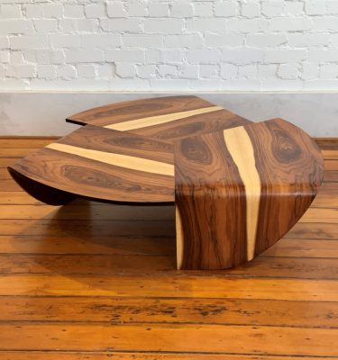 Brazilian Rosewood Catavento Coffee Table. Brazil. Eternity Design Collections