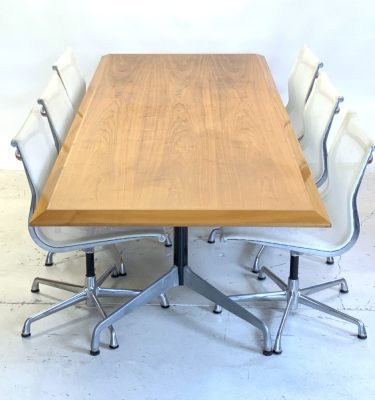 Eames Dining / Conference Table. Segmented base with wooden top.