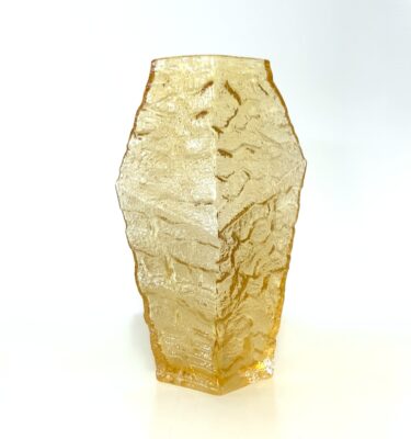 Peill and Putzler Ice Glass Rhombus Vase. Germany. 1970s