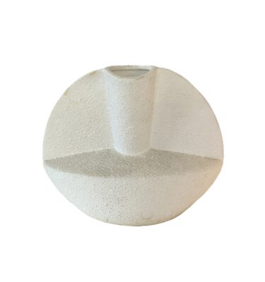 Matte White Textured Vase