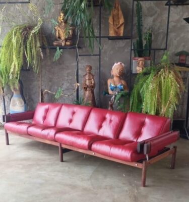 Percival Lafer MP-19 Four Seat Sofa and Lounge Chairs. Brazil. Eternity Collections