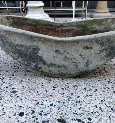 Unique Shape Midcentury Concrete Planter