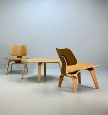Pair of LCW and 1 x CTW by Charles and Ray Eames for Herman Miller. Priced individually.