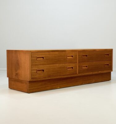 Carlo Jensen for Poul Hundevad Teak Low Chest of Drawers