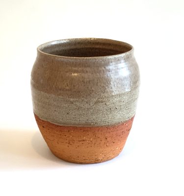 Half Glazed Terracotta Vase. Australia