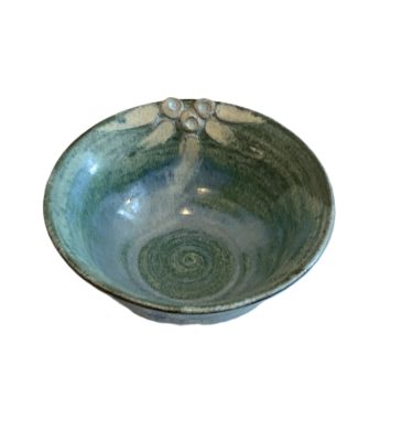 Small Blue/Green Bowl with Gumnut Decoration. Australia