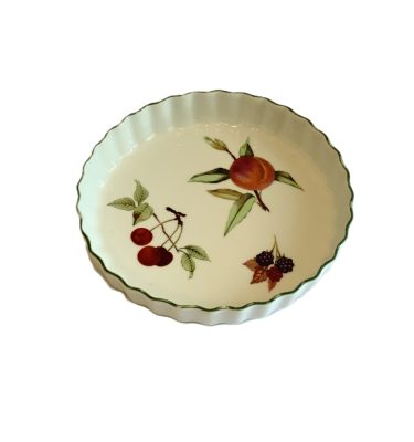 Royal Worcester Pie Dish with fruit decoration