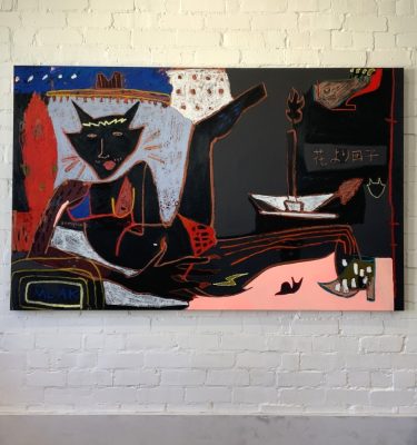 'Dumplings Over Flowers' Original Wall Art by Australian Artist Mlak - Karlee Mackie