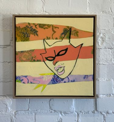 'Striped Bright Eyes' Original Wall Art by Australian Artist MLAK - Karlee Mackie
